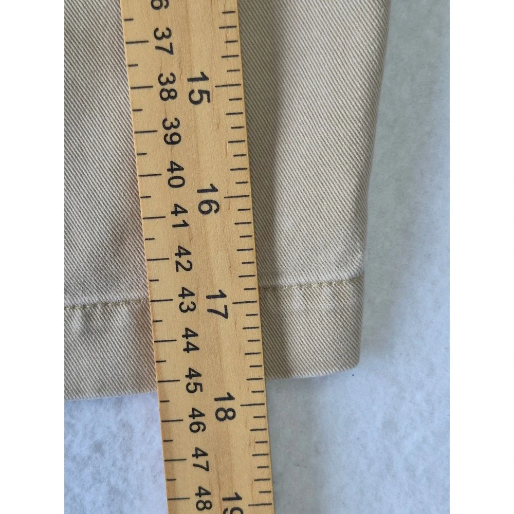 Banana Republic Hiking Shorts Mens 40 Khaki Tan Cotton Pleated Chino Walking 5in